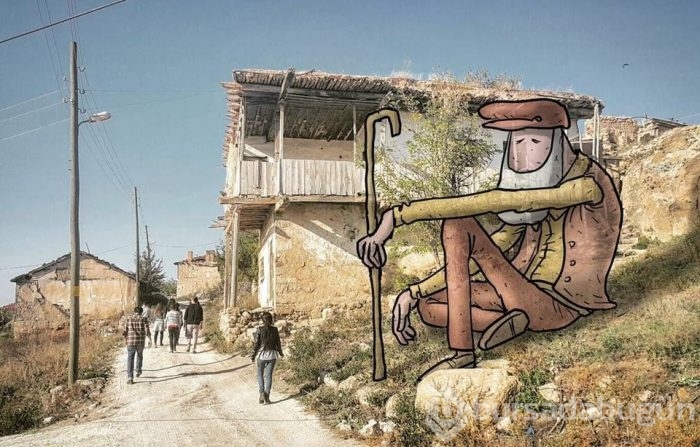 Dev illüstrasyonlarla sokakların hikayeleri
