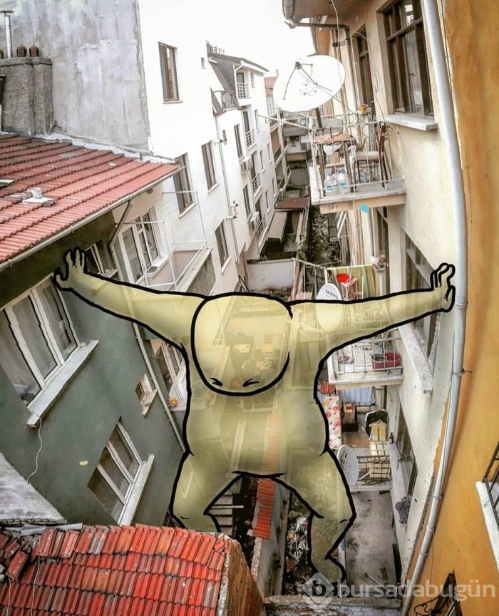 Dev illüstrasyonlarla sokakların hikayeleri
