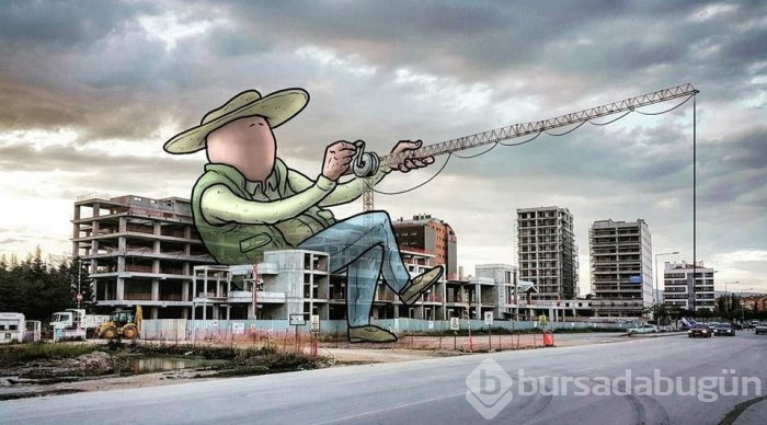 Dev illüstrasyonlarla sokakların hikayeleri
