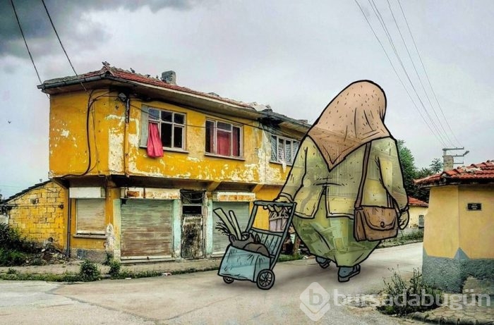Dev illüstrasyonlarla sokakların hikayeleri

