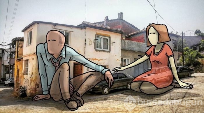 Dev illüstrasyonlarla sokakların hikayeleri
