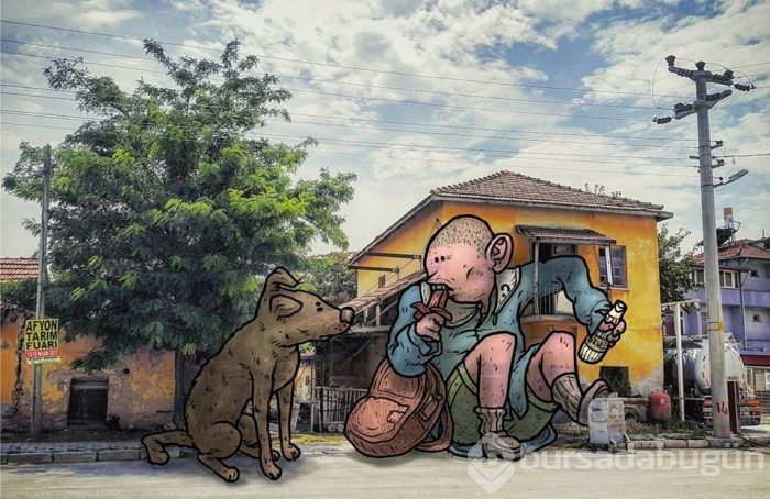 Dev illüstrasyonlarla sokakların hikayeleri
