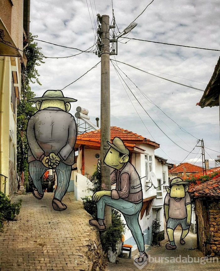 Dev illüstrasyonlarla sokakların hikayeleri
