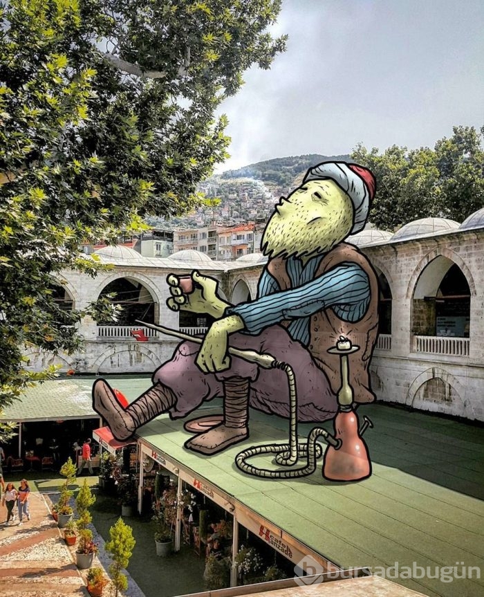 Dev illüstrasyonlarla sokakların hikayeleri
