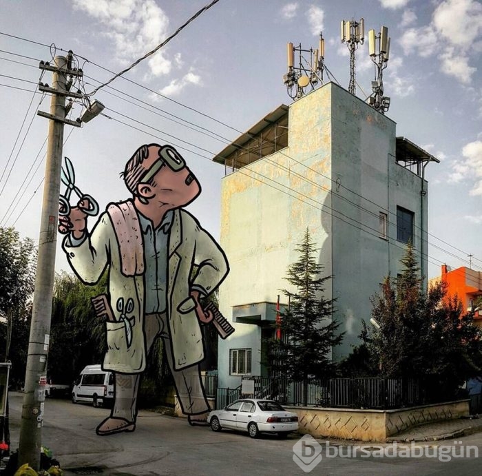 Dev illüstrasyonlarla sokakların hikayeleri
