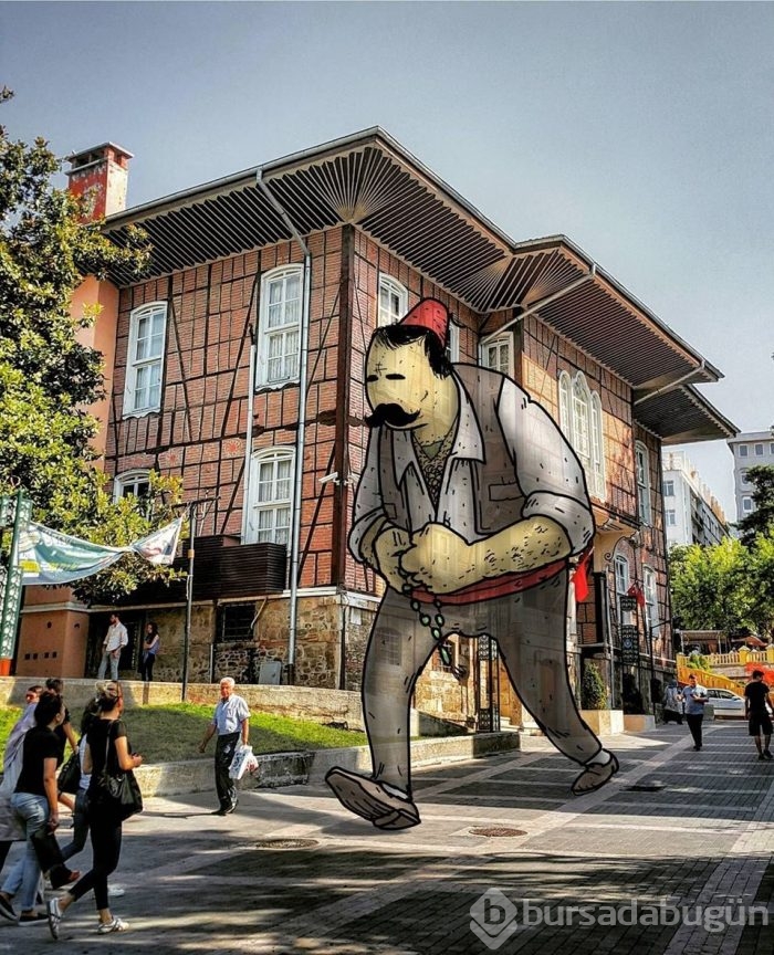 Dev illüstrasyonlarla sokakların hikayeleri

