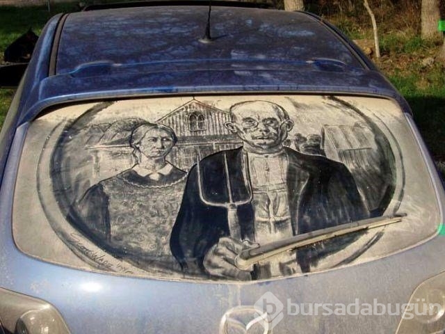 Kirli arabalardan sanat eserleri ortaya çıkarıyor