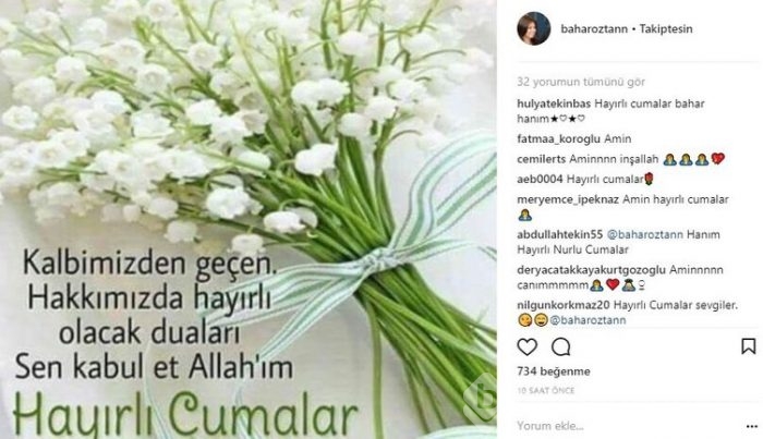 Ünlü isimlerin Instagram paylaşımları (02.03.2018)
