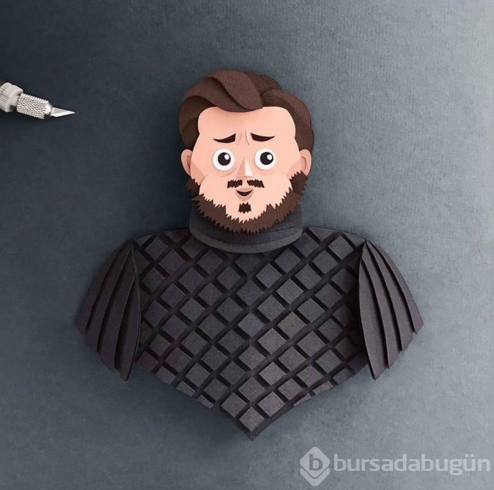Kağıttan Game of Thrones karakterleri
