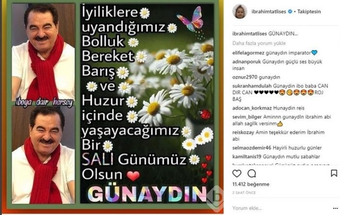 Ünlü isimlerin Instagram paylaşımları (06.03.2018)
