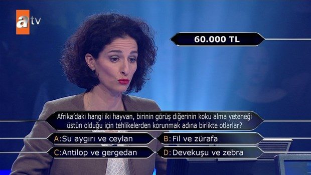 Kim Milyoner Olmak İster'de ilginç sorular
