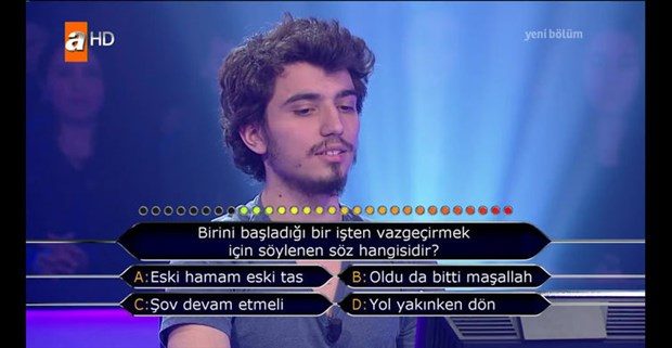 Kim Milyoner Olmak İster'de ilginç sorular
