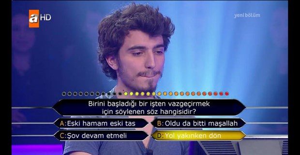 Kim Milyoner Olmak İster'de ilginç sorular
