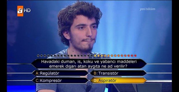 Kim Milyoner Olmak İster'de ilginç sorular
