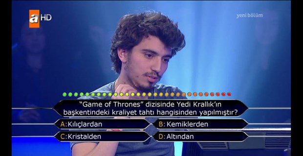 Kim Milyoner Olmak İster'de ilginç sorular
