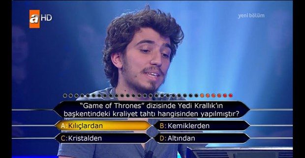 Kim Milyoner Olmak İster'de ilginç sorular
