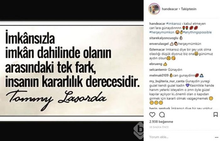 Ünlülerin Instagram paylaşımları (07.03.2018)
