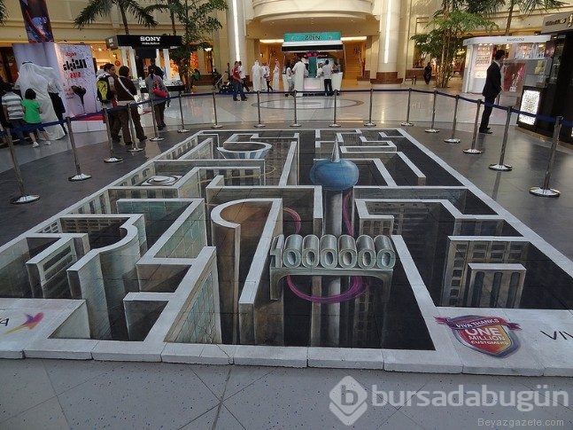 Sokaklar 3D boyama sanatıyla güzelleşti