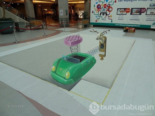 Sokaklar 3D boyama sanatıyla güzelleşti