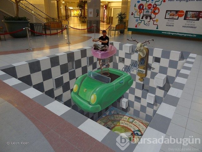Sokaklar 3D boyama sanatıyla güzelleşti