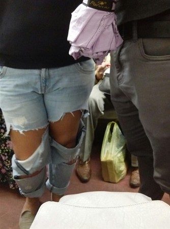 Metroya bu halde bindiler!