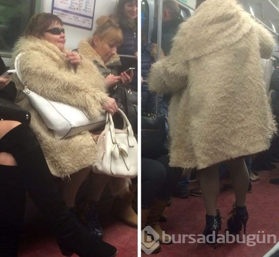 Metroya bu halde bindiler!