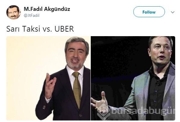 Sarı taksi Uber tartışması sosyal medyada fırtına kopardı