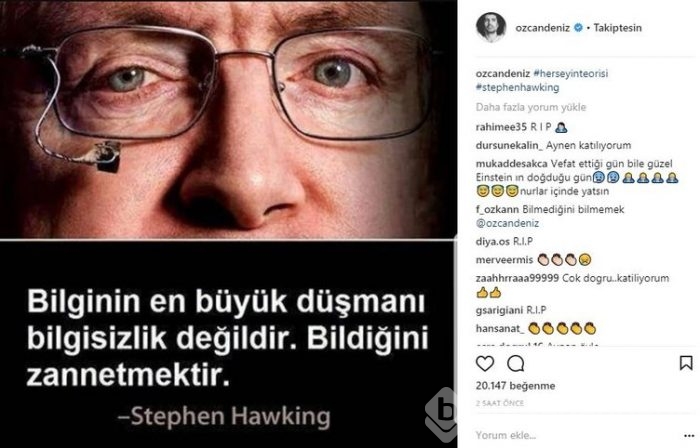 Ünlü isimlerin Instagram paylaşımları (14.03.2018)