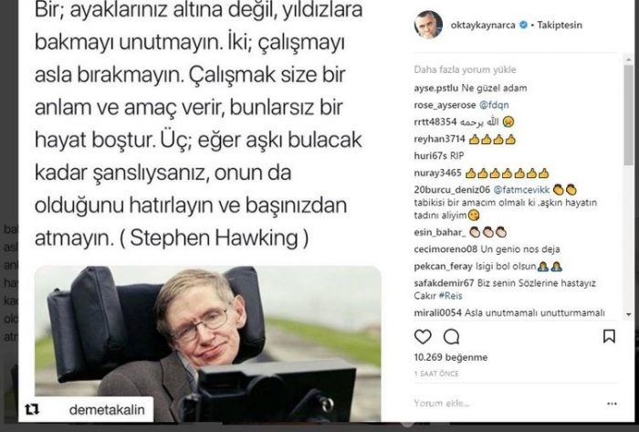 Ünlü isimlerin Instagram paylaşımları (14.03.2018)