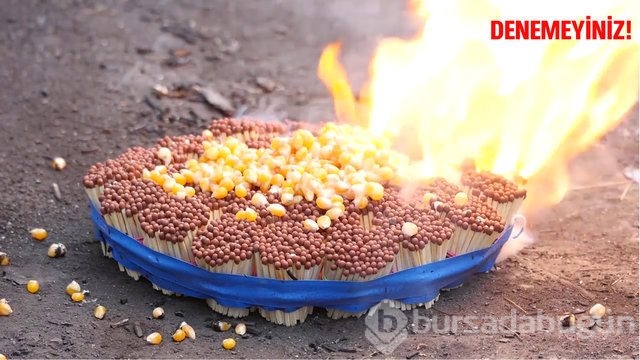 42 bin kibritten yaptığı küreyi ateşe verdi!
