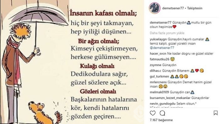 Ünlü isimlerin Instagram paylaşımları (16.03.2018)