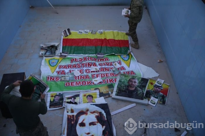 İşte YPG'nin 12 odalı yer altı mühimmat deposu!