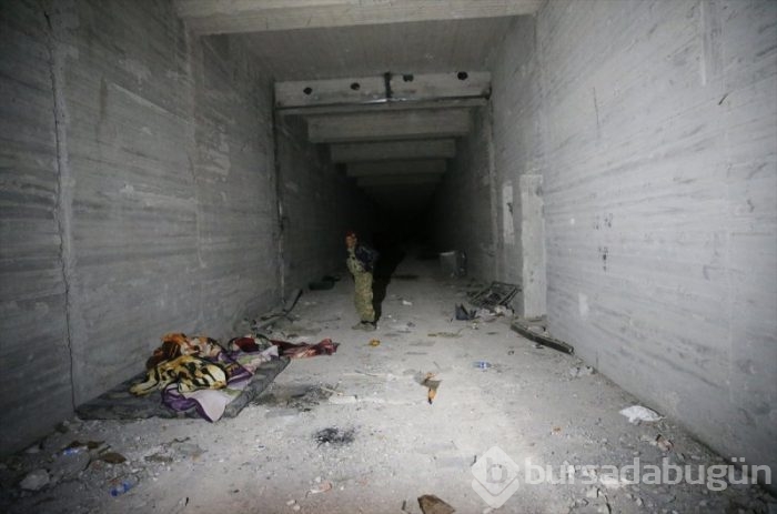 İşte YPG'nin 12 odalı yer altı mühimmat deposu!