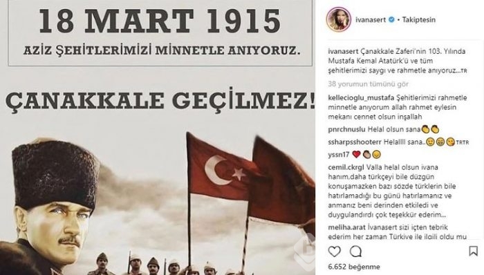 Ünlü isimlerin Instagram paylaşımları (18.03.2018)
