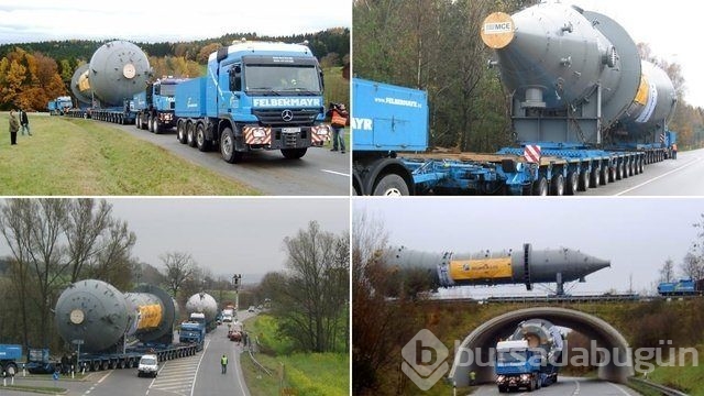 Dünyanın en büyük makineleri böyle taşınıyor
