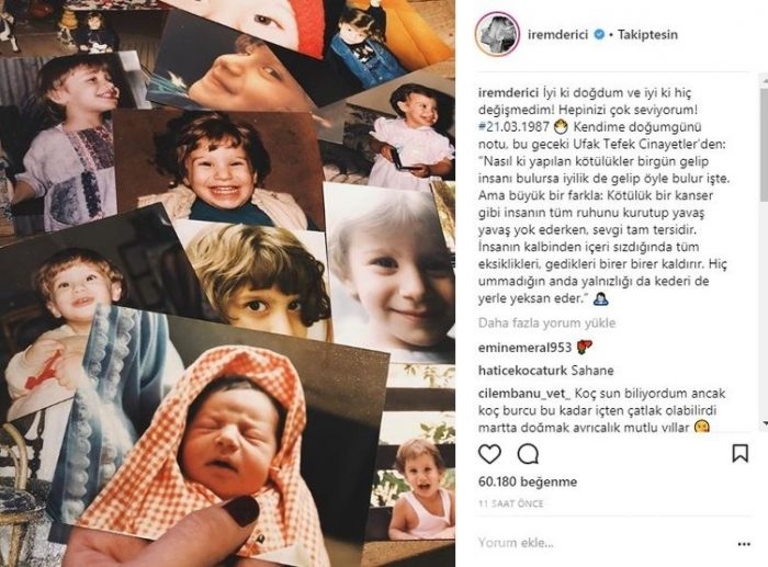 Ünlülerin Instagram paylaşımları (21.03.2018)
