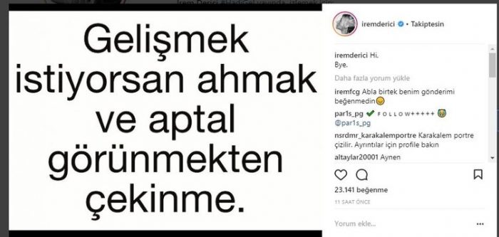 Ünlü isimlerin Instagram paylaşımları (22.03.2018)