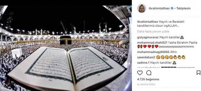 Ünlü isimlerin Instagram paylaşımları (22.03.2018)