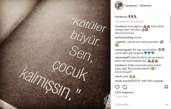 Ünlülerin Instagram paylaşımları (26.03.2018)
