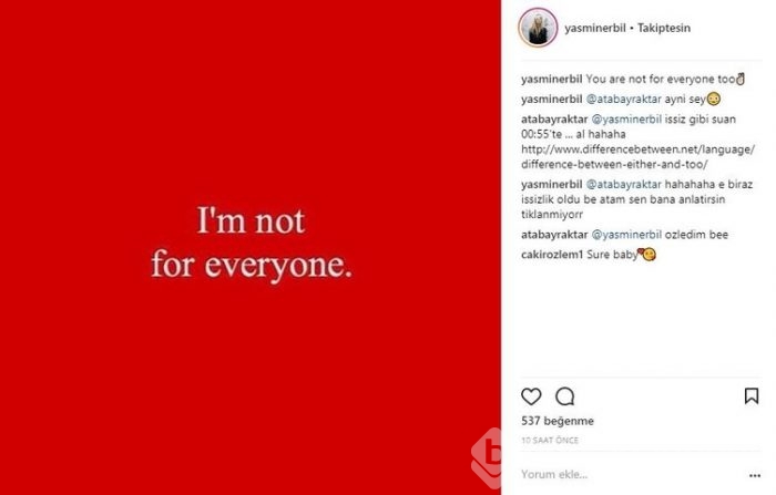 Ünlülerin Instagram paylaşımları (27.03.2018)
