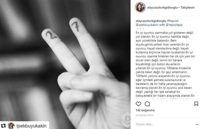 Ünlülerin Instagram paylaşımları (27.03.2018)
