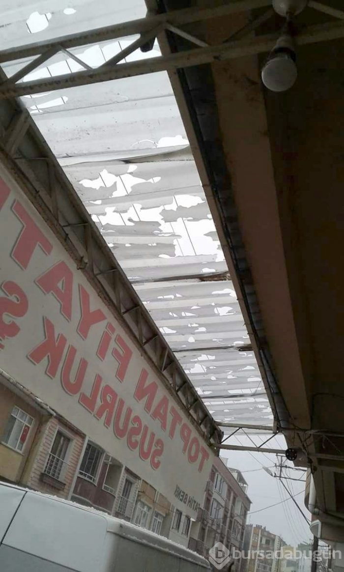 Bursa'da ceviz büyüklüğünde dolu yağdı

