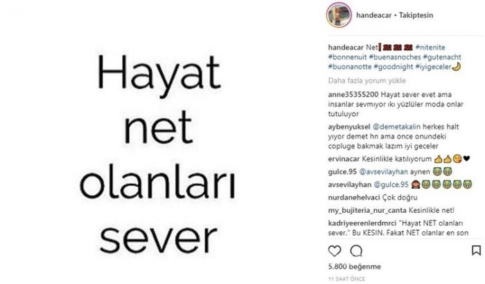 Ünlü isimlerin Instagram paylaşımları (28.03.2018)
