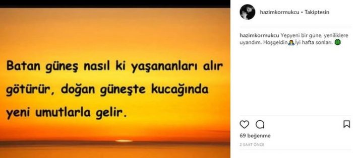 Ünlü isimlerin Instagram paylaşımları (01.04.2018) 
