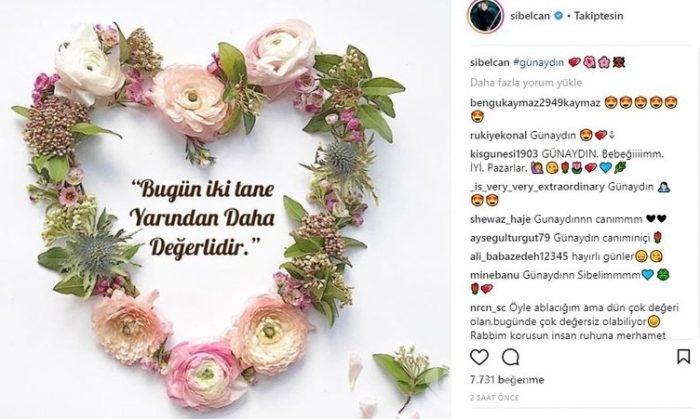 Ünlü isimlerin Instagram paylaşımları (01.04.2018) 