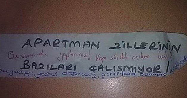 Apartman yöneticilerin ilginç ilanları