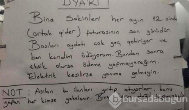 Apartman yöneticilerin ilginç ilanları