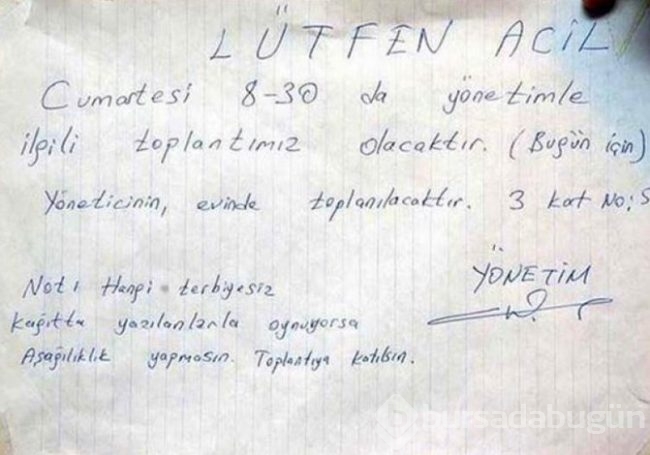 Apartman yöneticilerin ilginç ilanları