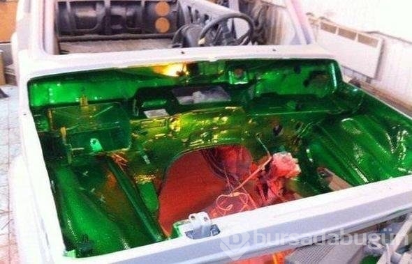 1000 liraya aldığı otomobili öyle bir hale getirdi ki