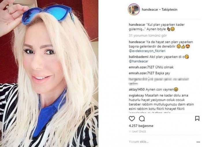 Ünlülerin Instagram paylaşımları (04.04.2018)